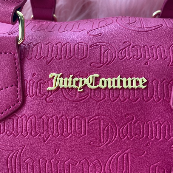 💓 Juicy Couture Deboss Logo Raspberry Speedy Satchel - Picture 3 of 10